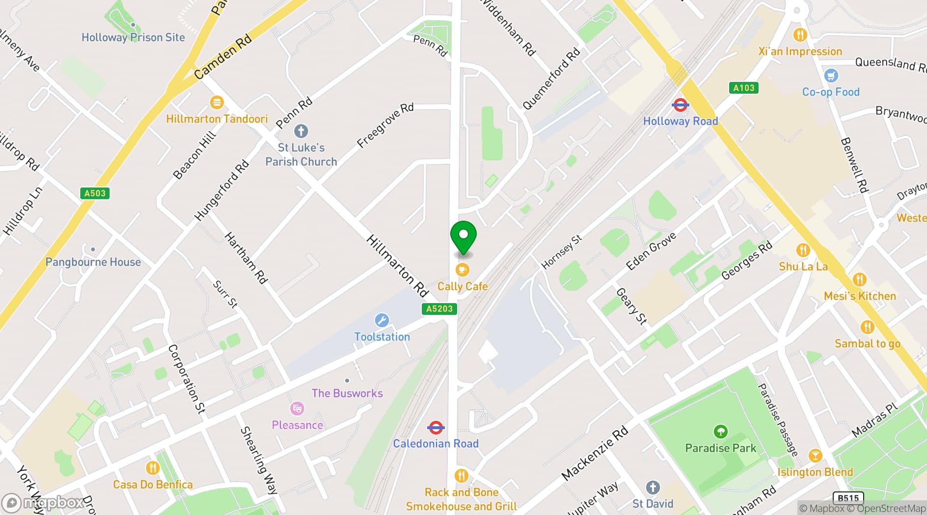 Map showing Innertone Collective
