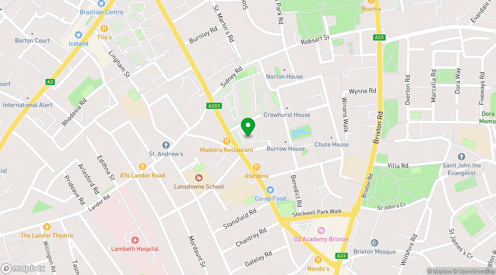 Map showing Orangebow CIC