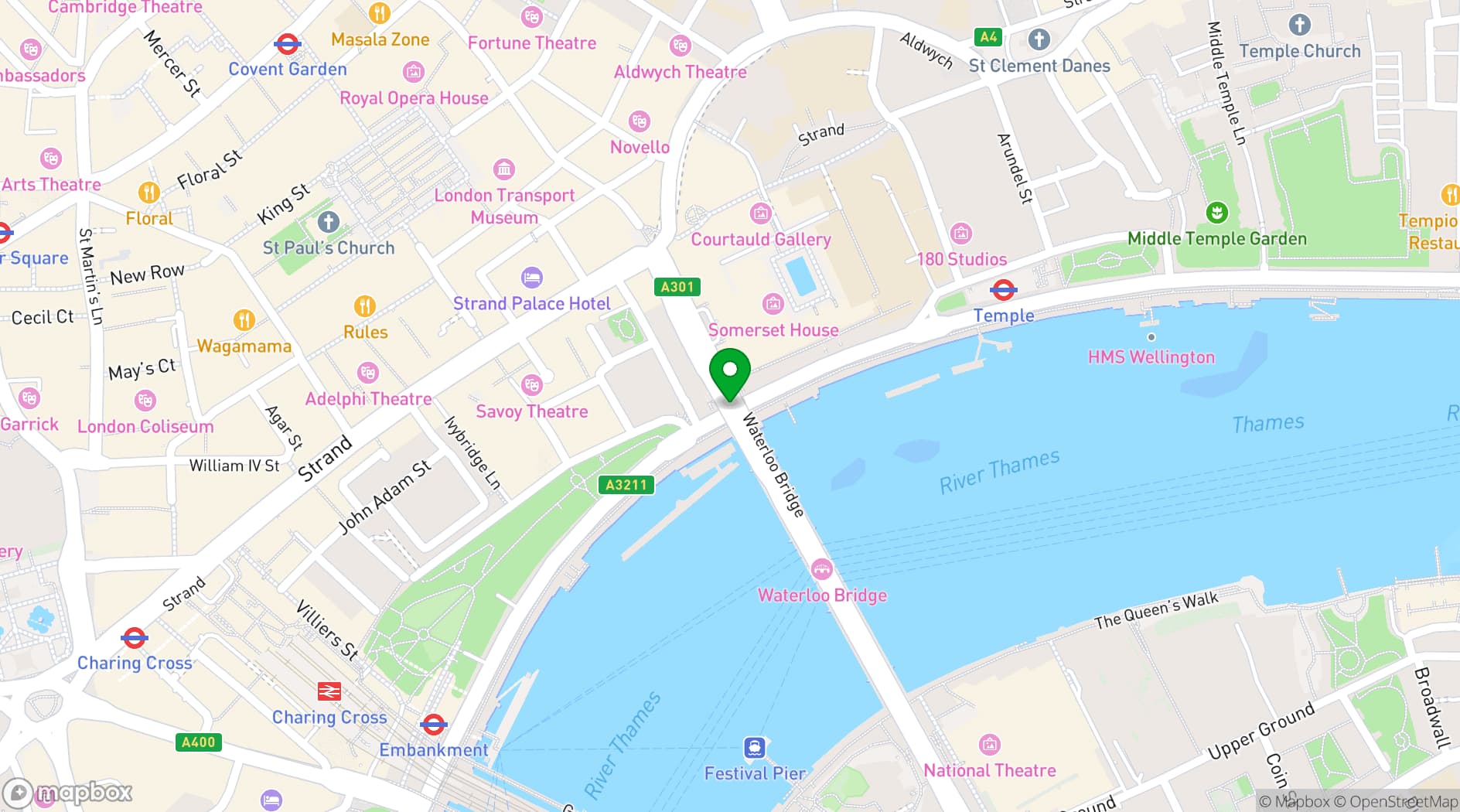 Map showing Emerald Theatre