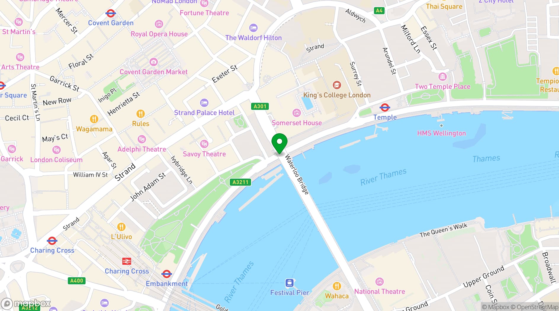 Map showing Proud Embankment