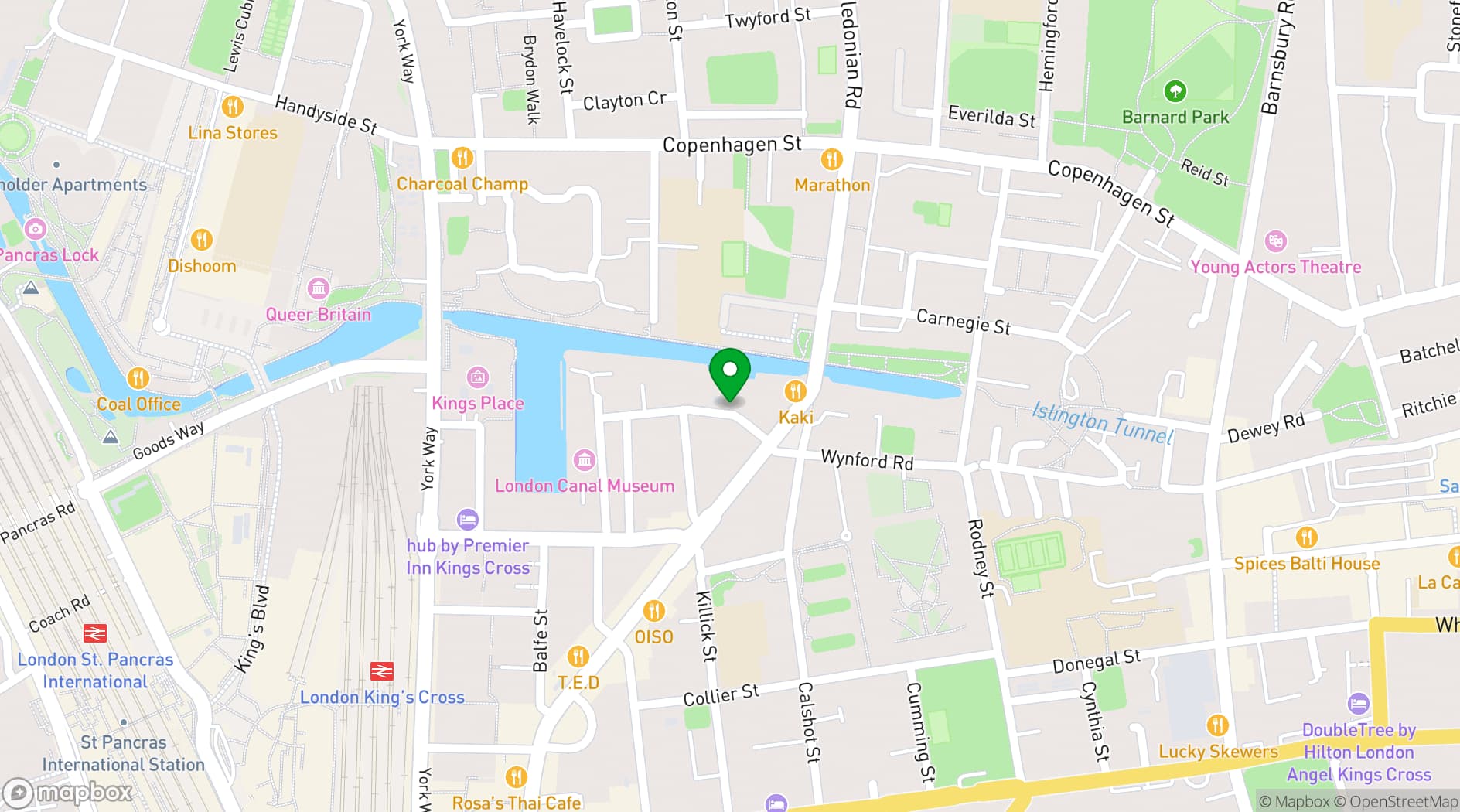 Map showing NCVO
