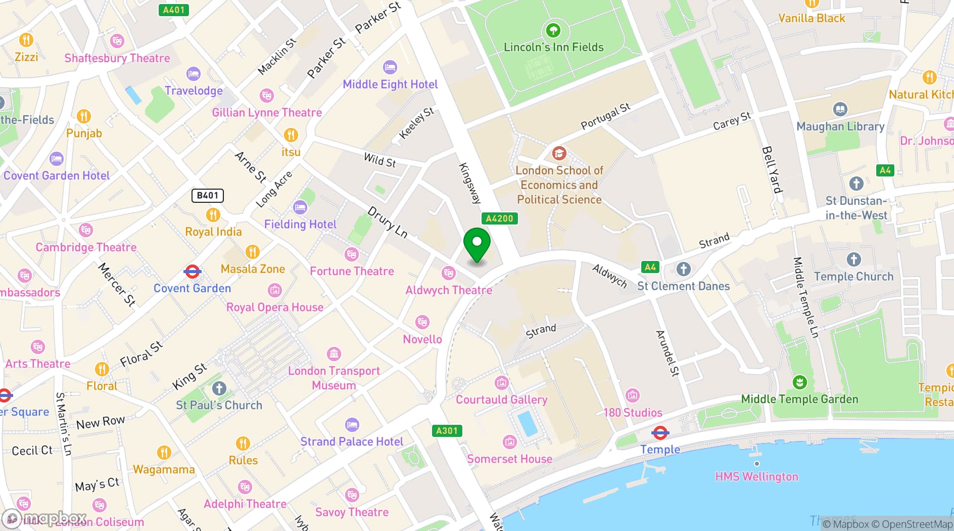 Map showing The Delaunay