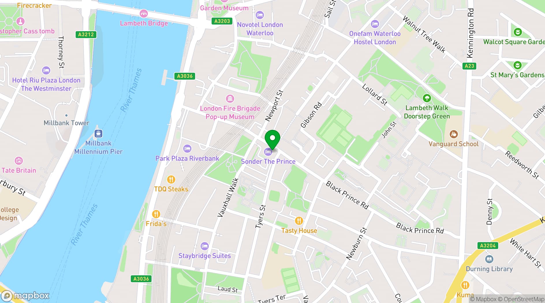 Map showing The Jolly Gardeners
