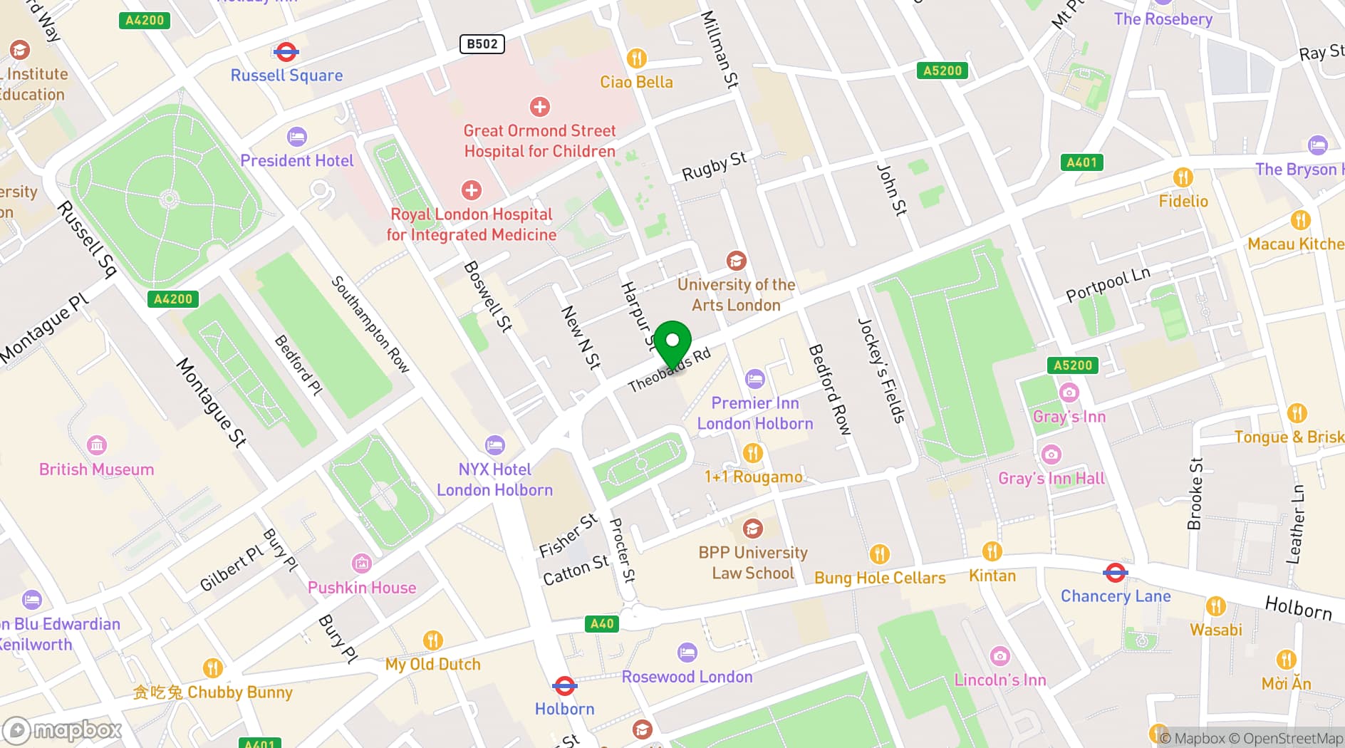 Map showing Mimosa House