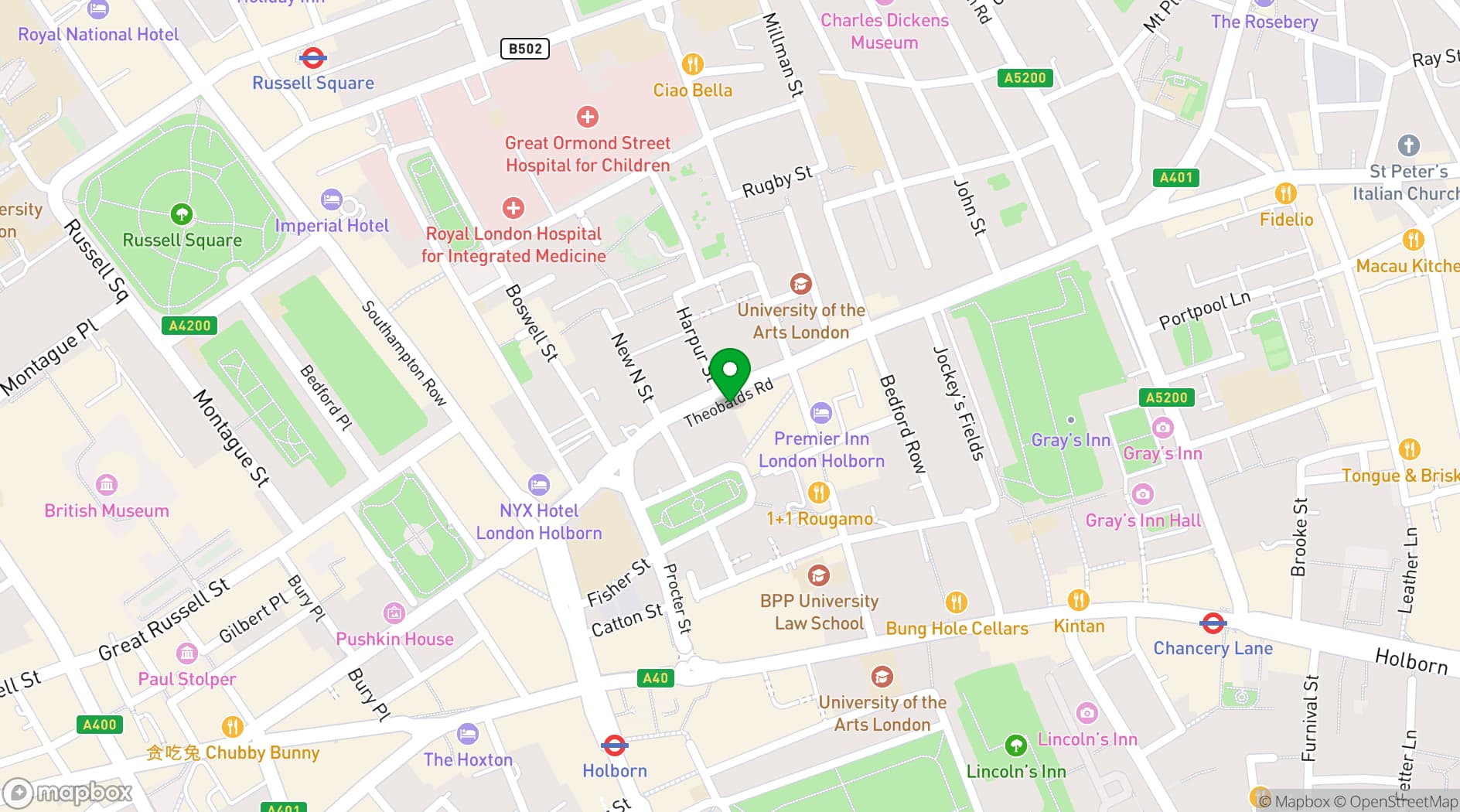 Map showing Mimosa House