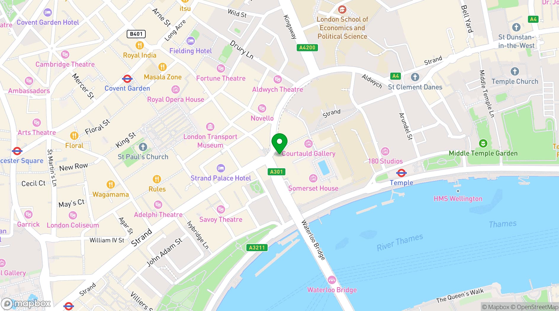 Map showing ME London Event Space