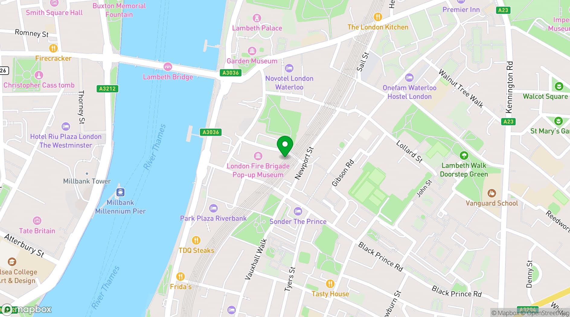Map showing The Windmill