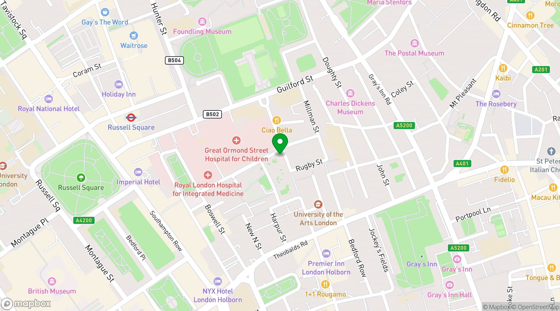 Map showing The Perseverance