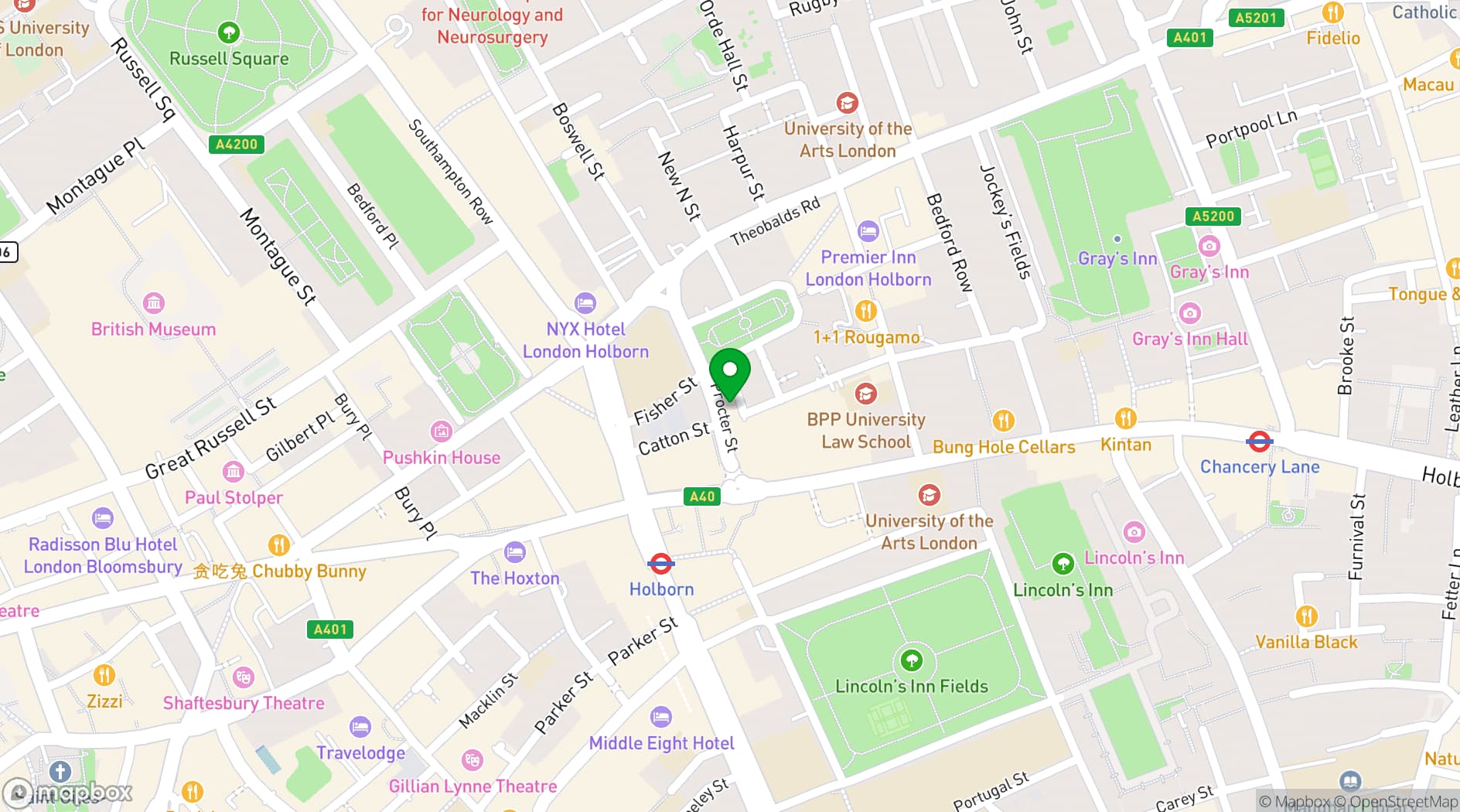 Map showing MERIDIEM