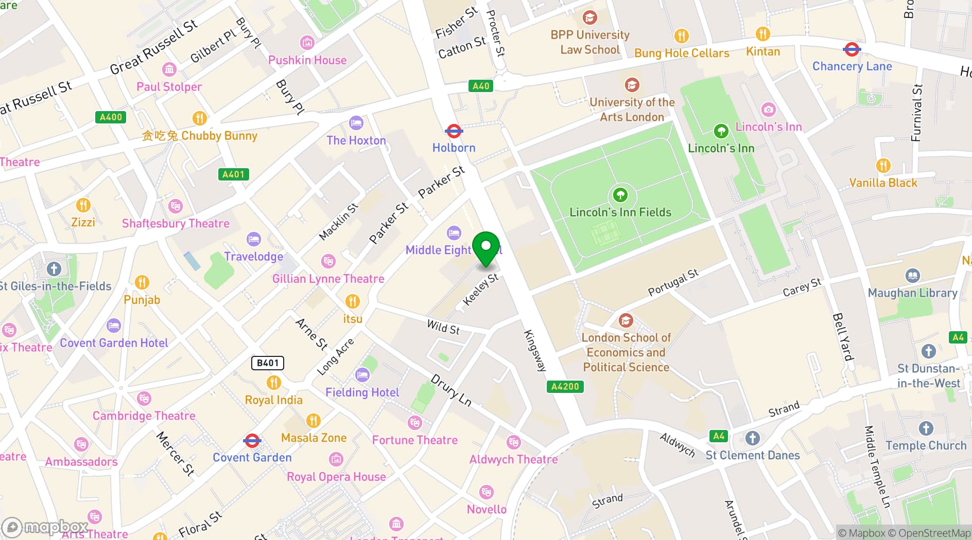 Map showing Clubhouse at Space House