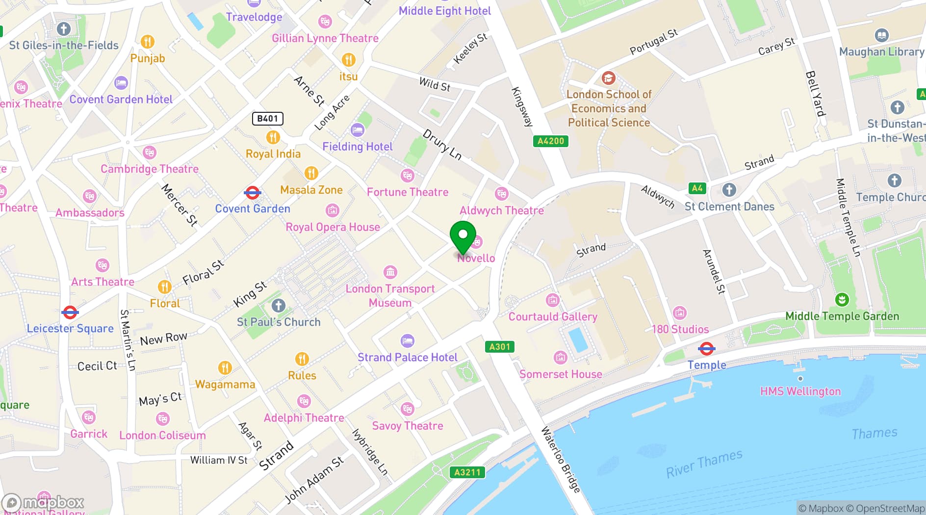 Map showing Duchess Theatre