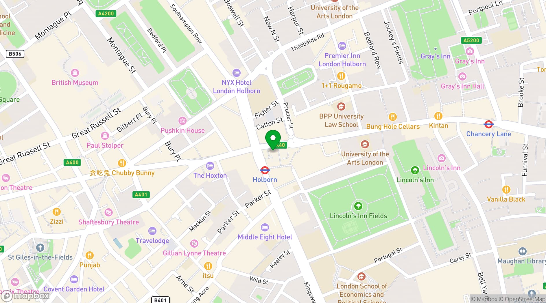 Map showing La'Yam Rooftop