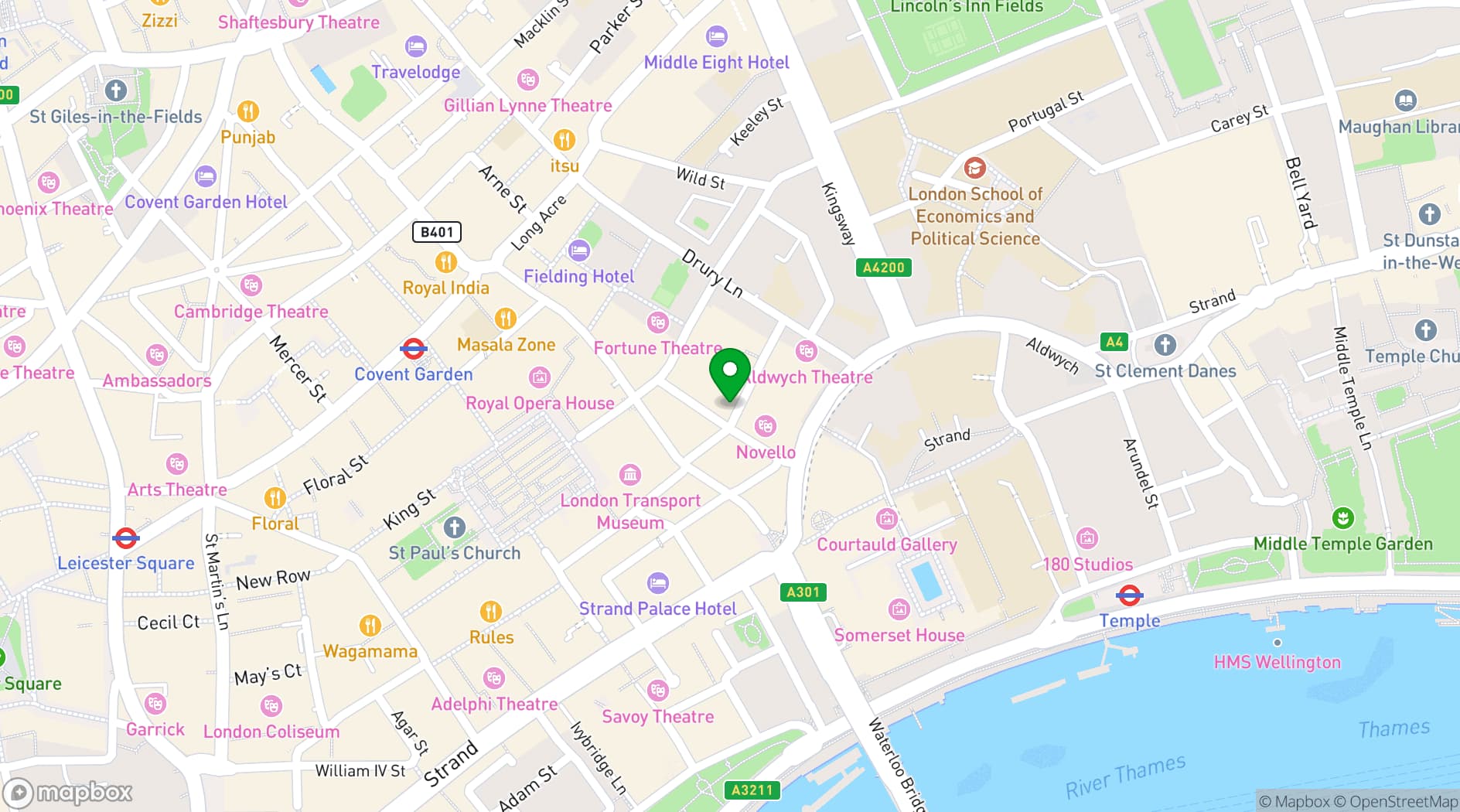 Map showing Fishworks Covent Garden