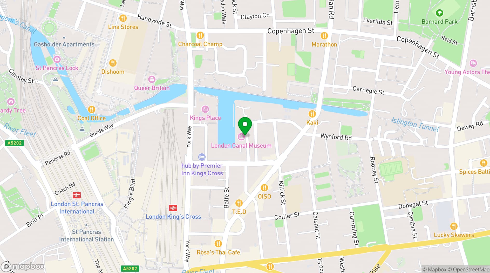 Map showing Canal Museum