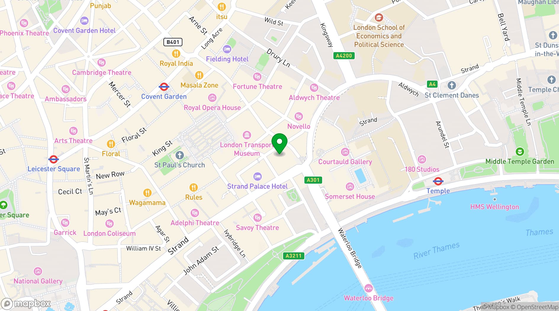 Map showing Lyceum Theatre