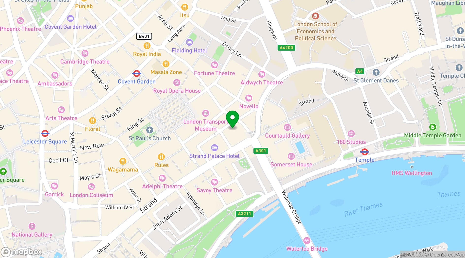 Map showing Ambassador Theatre Group