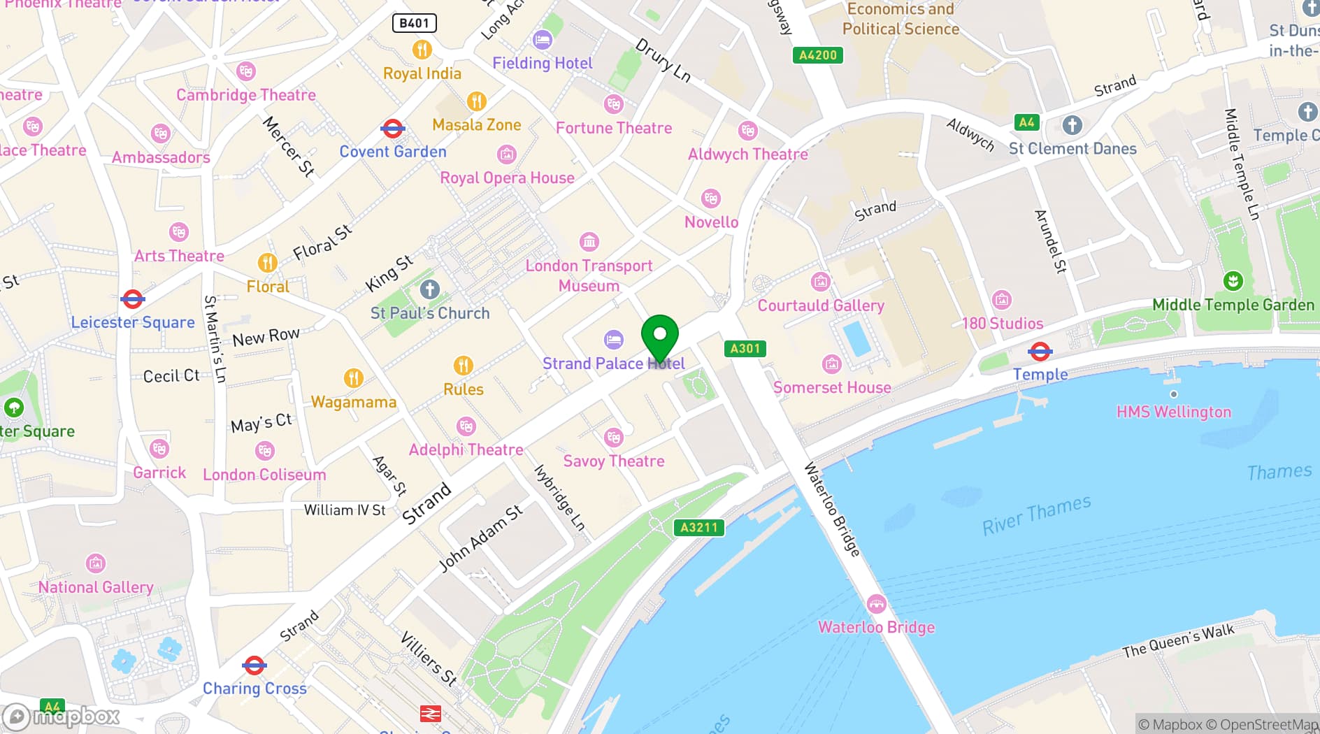 Map showing Oche The Strand