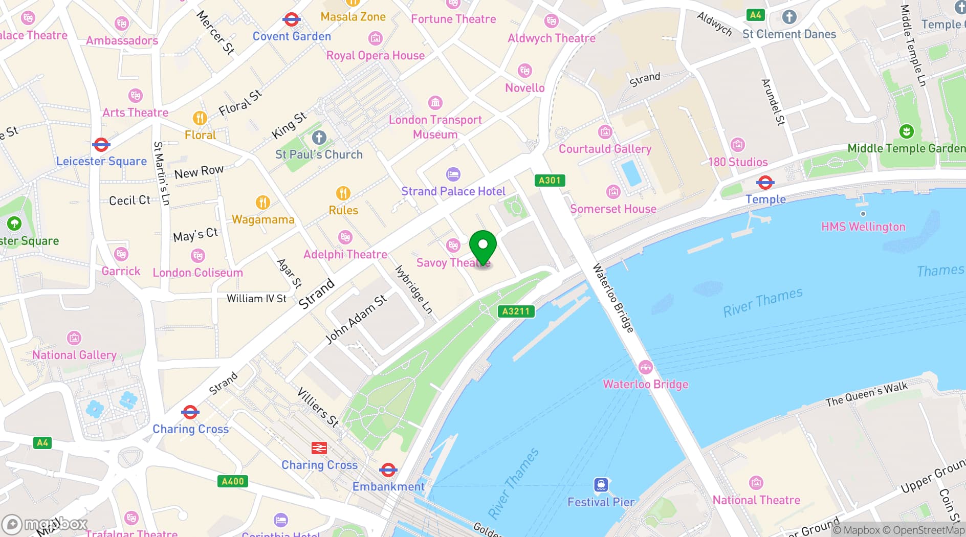Map showing The Savoy