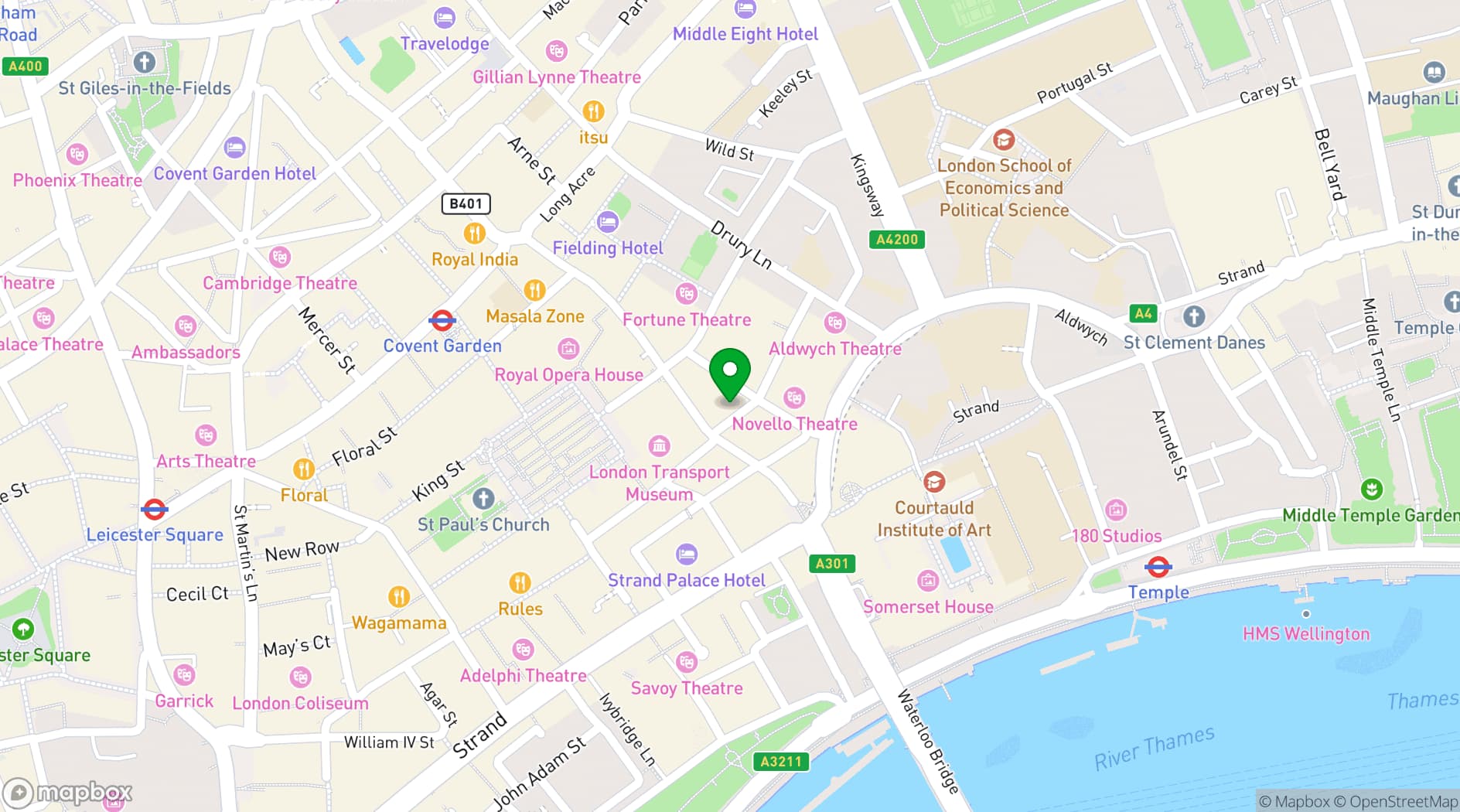 Map showing Cote Brasserie Covent Garden