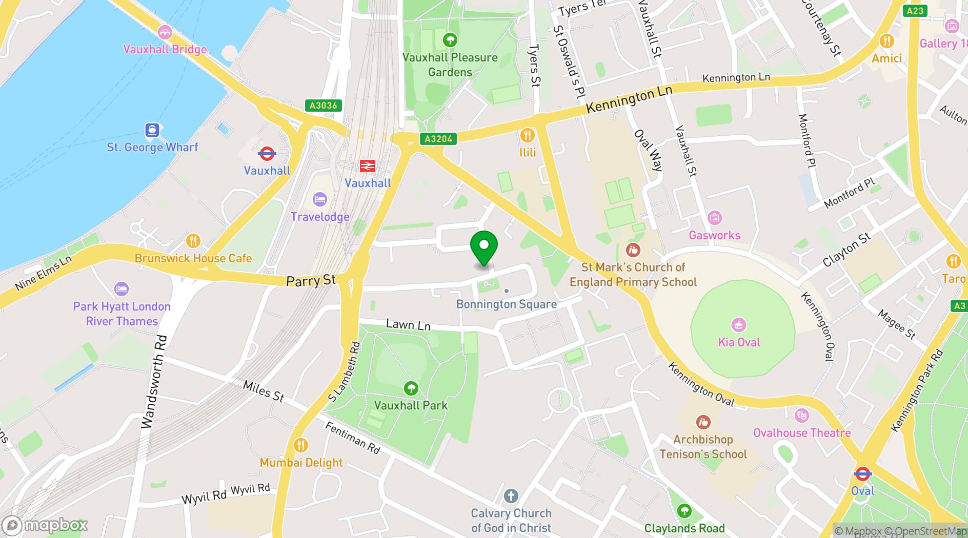 Map showing ITALO DELICATESSEN