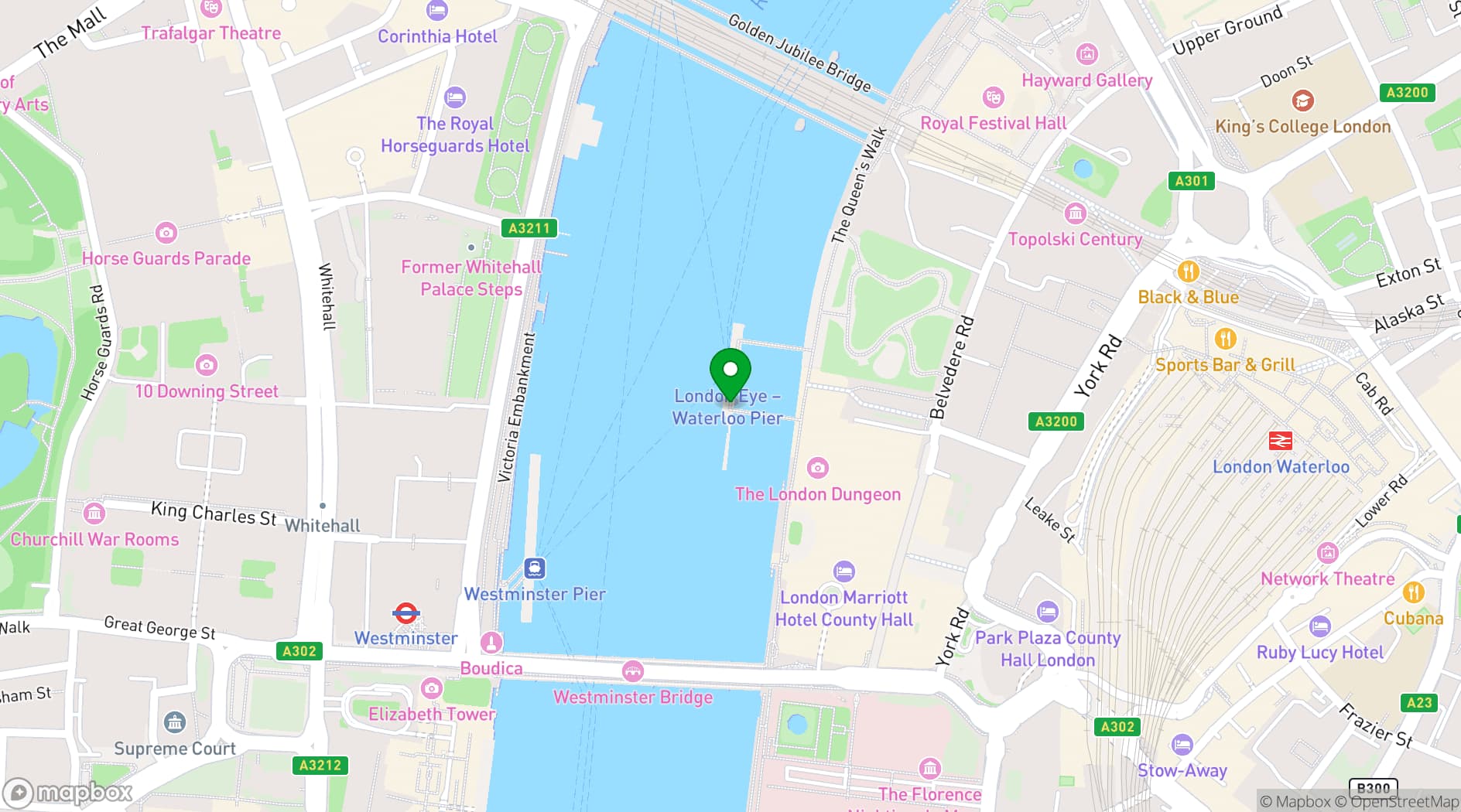 Map showing Thames Rockets
