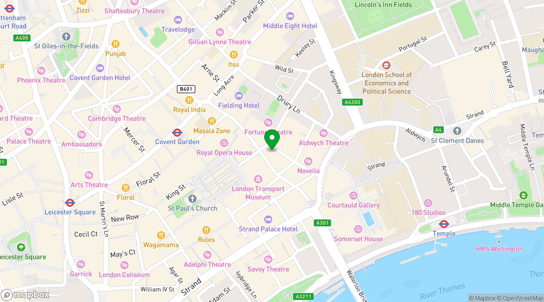 Map showing Voila! Wine Bar & Shop