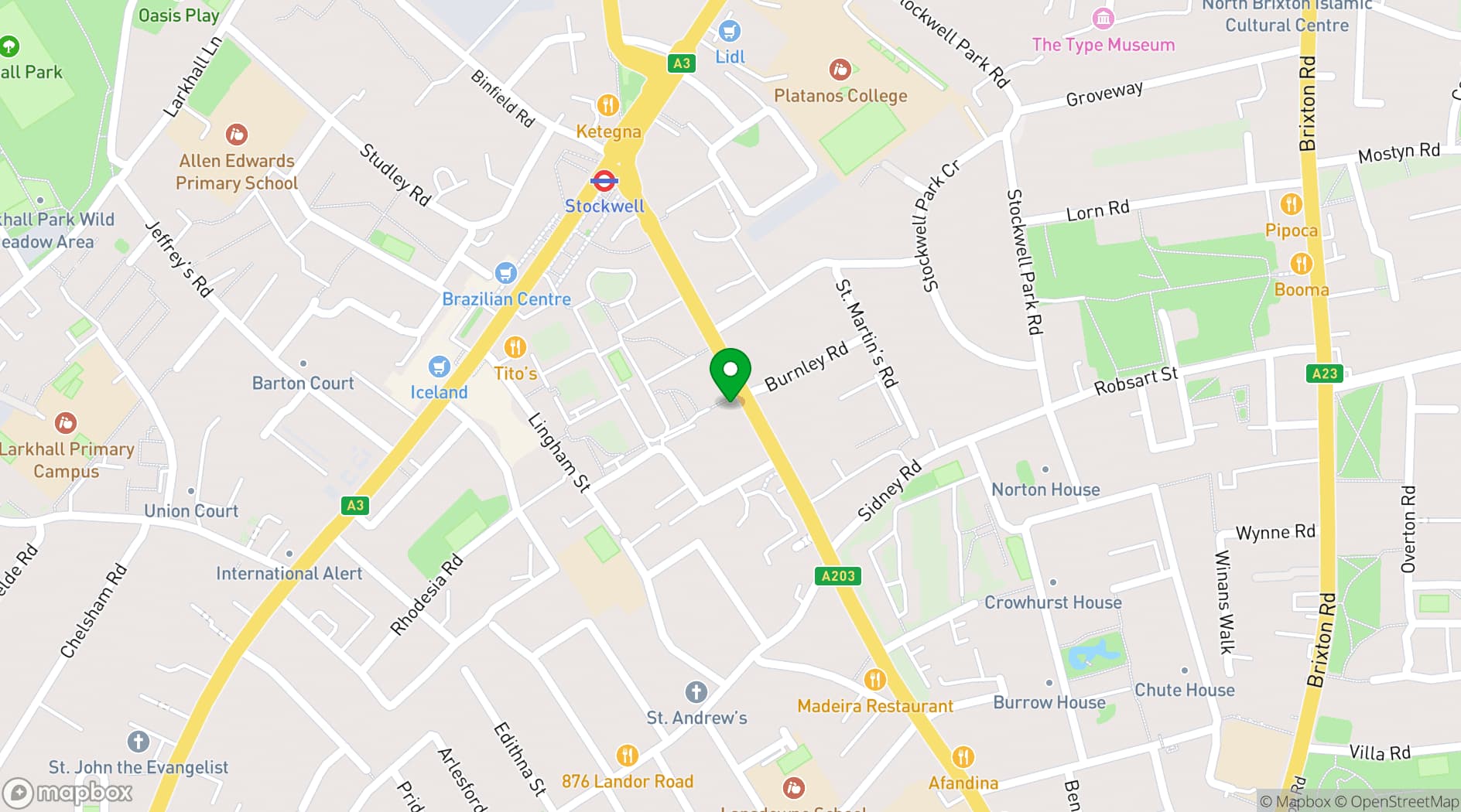 Map showing King George's Conference Centre