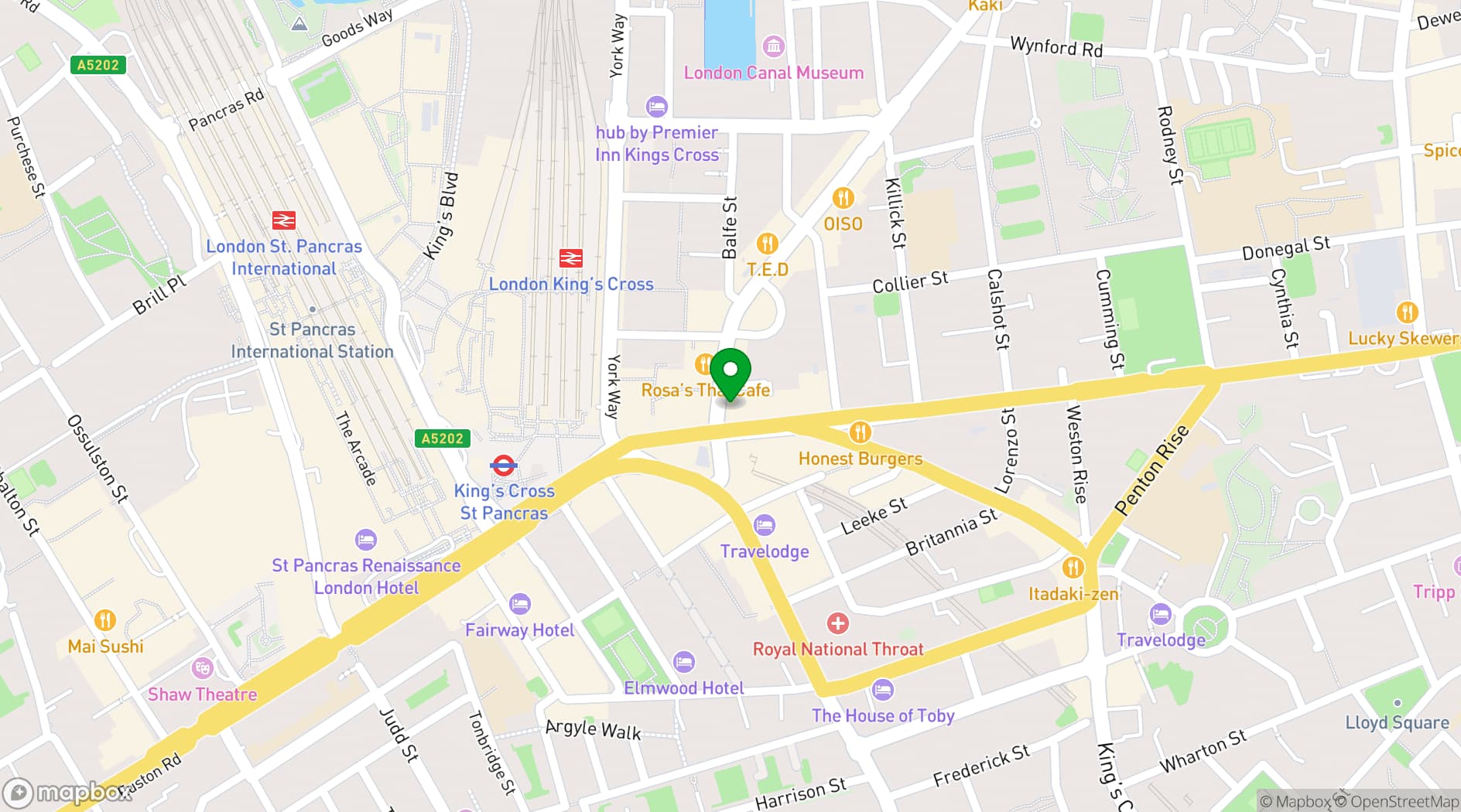 Map showing The Scottish Stores