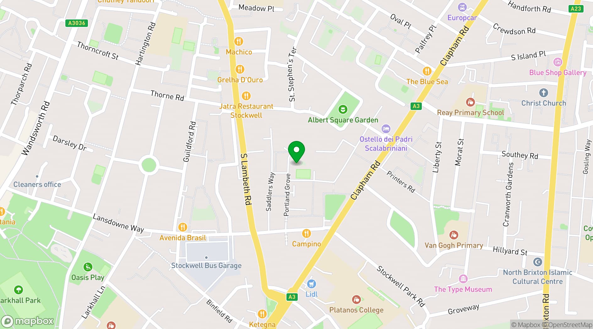 Map showing Mursell Community Hall