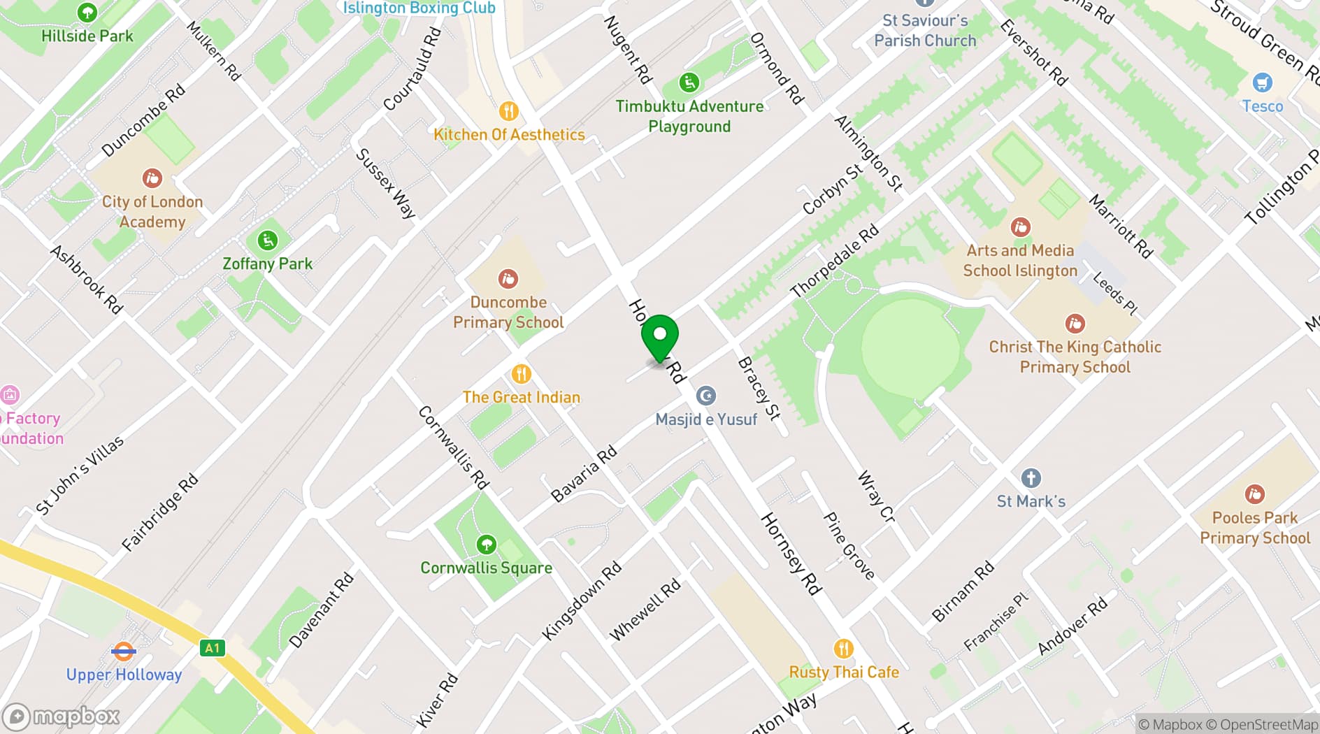 Map showing Love Electric
