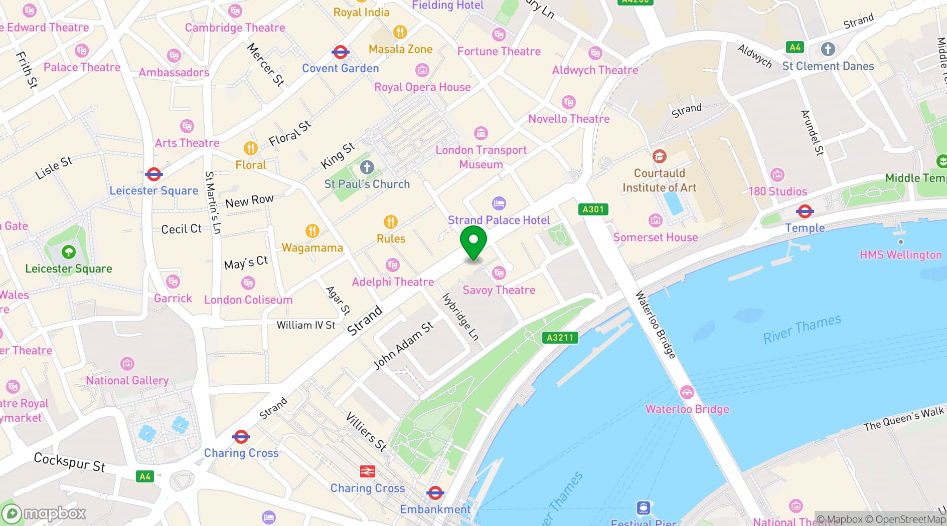 Map showing The Coal Hole