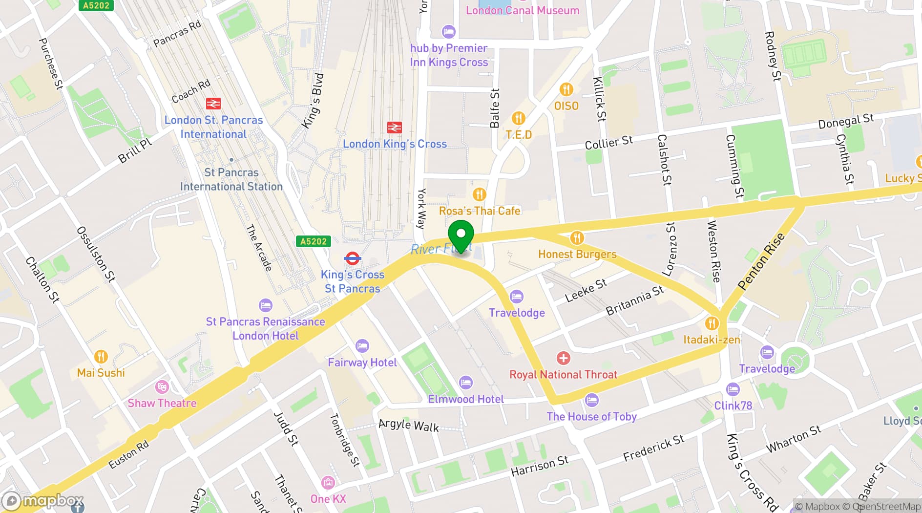 Map showing Lighthouse King's Cross