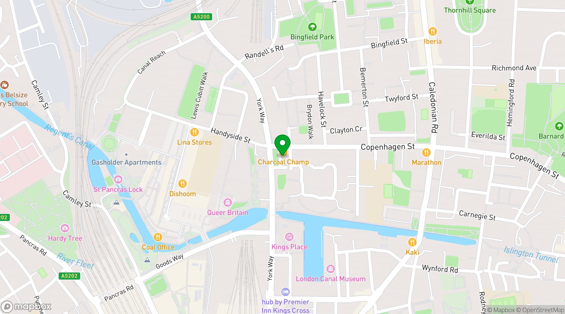 Map showing Star of Kings