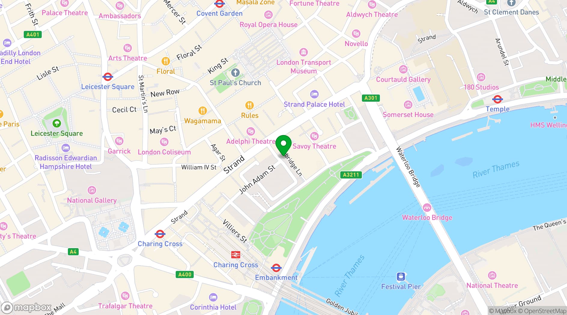 Map showing Adam House