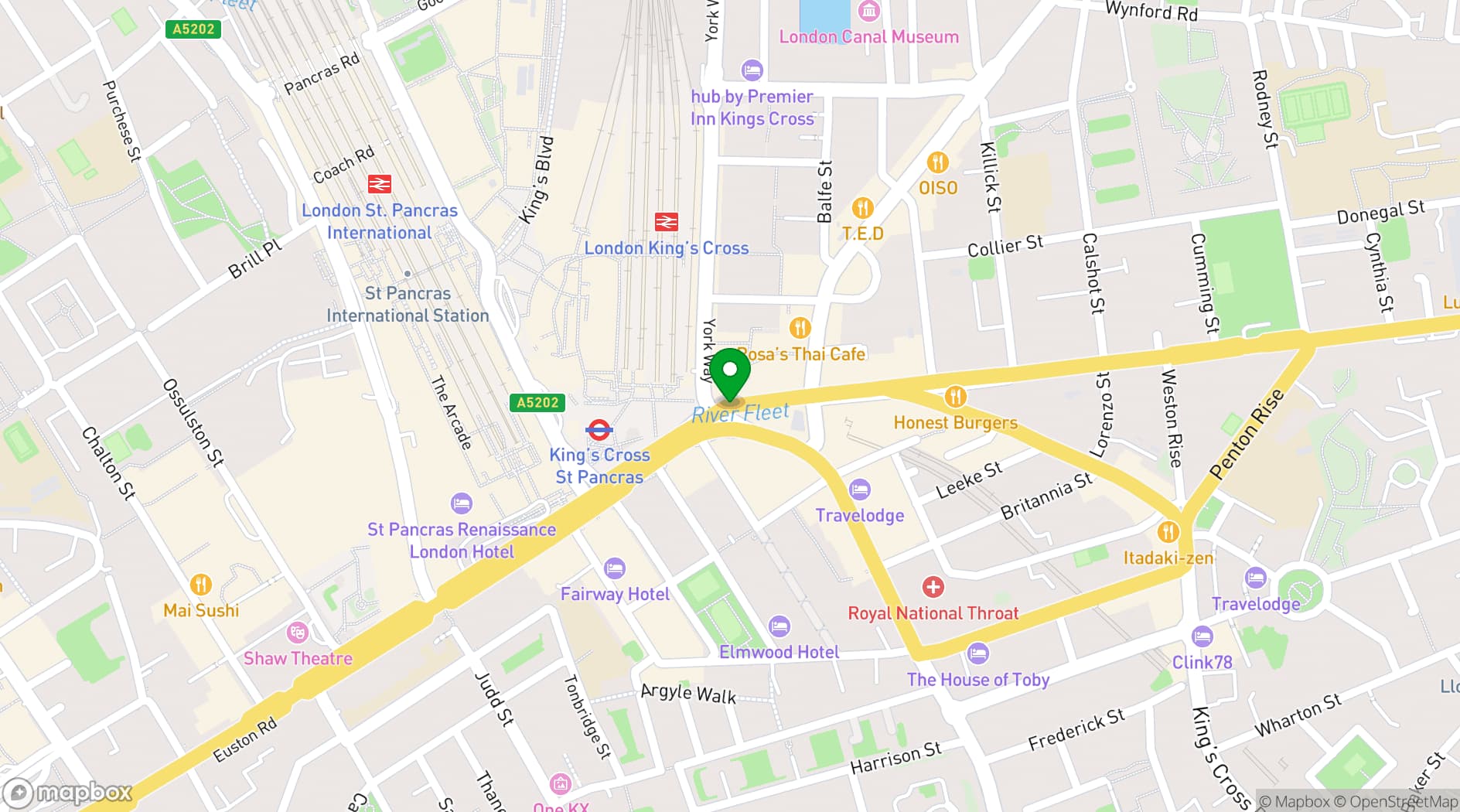 Map showing Bell & Viv