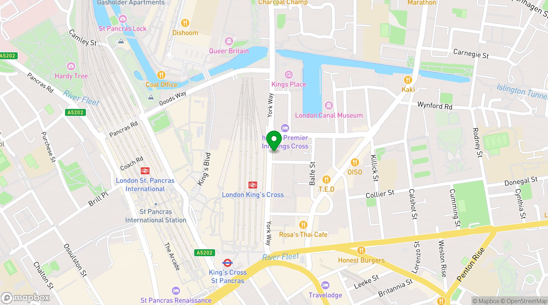 Map showing The Stables at MYO