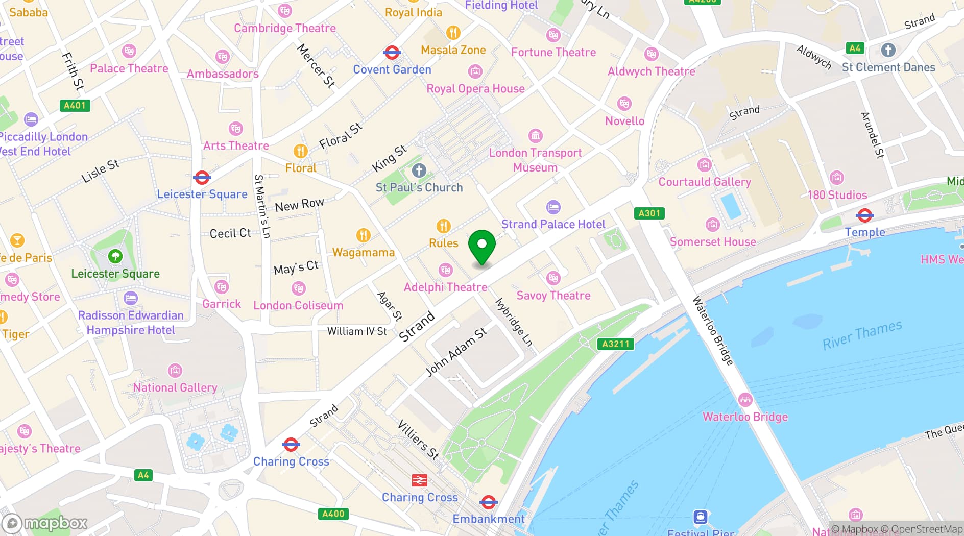 Map showing Vaudeville Theatre