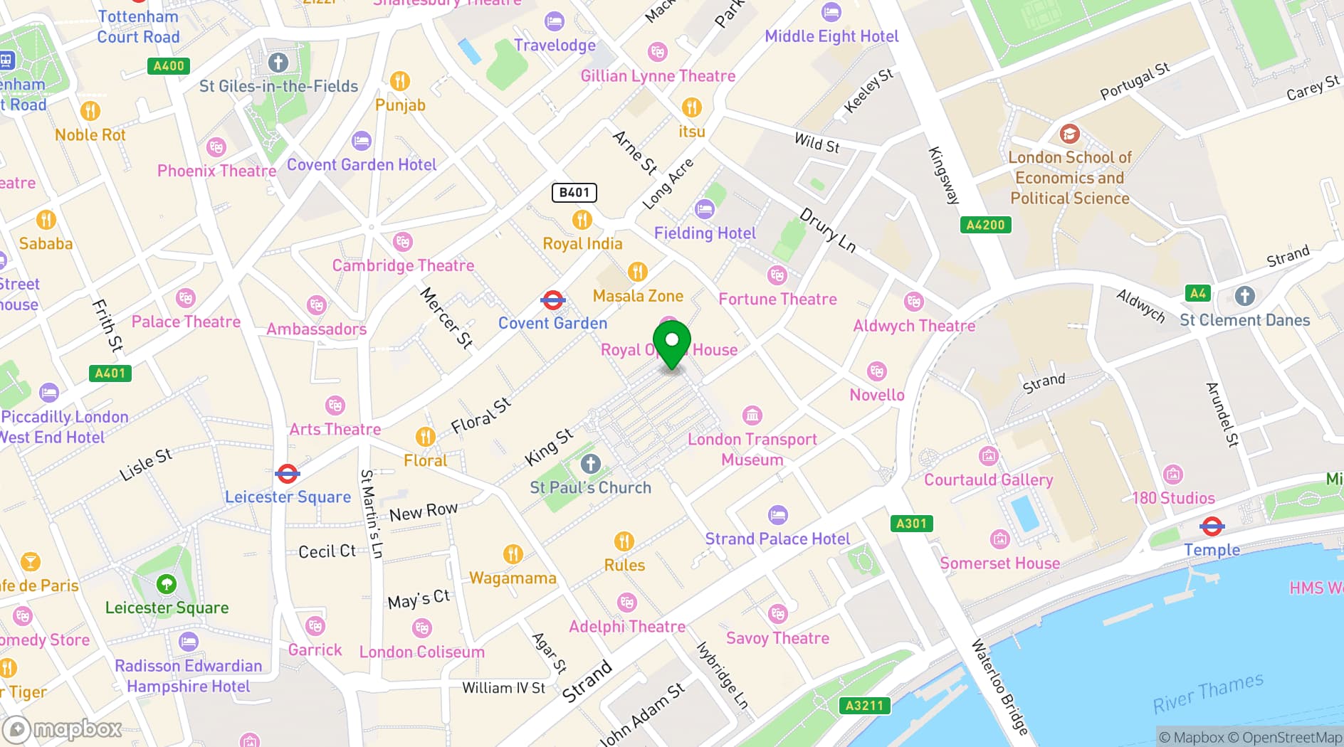 Map showing SUSHISAMBA Covent Garden