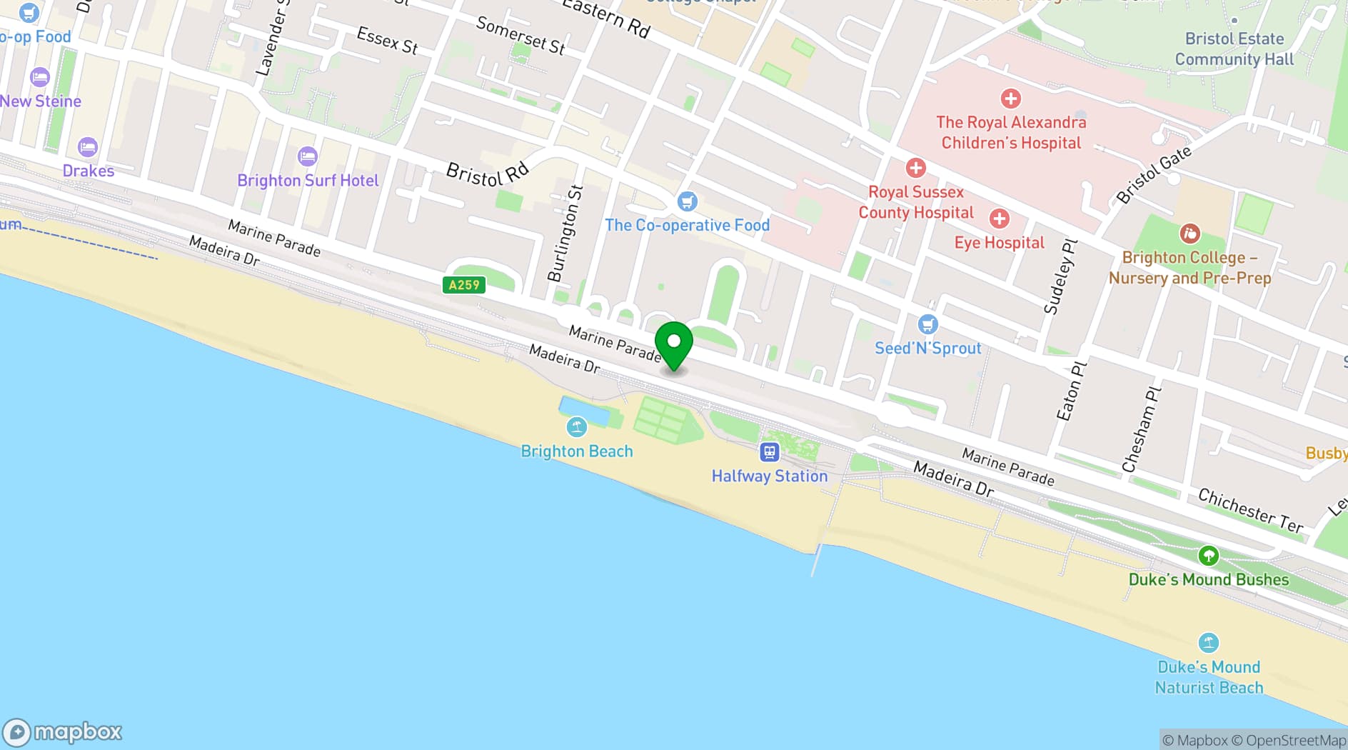 Map showing Concorde 2
