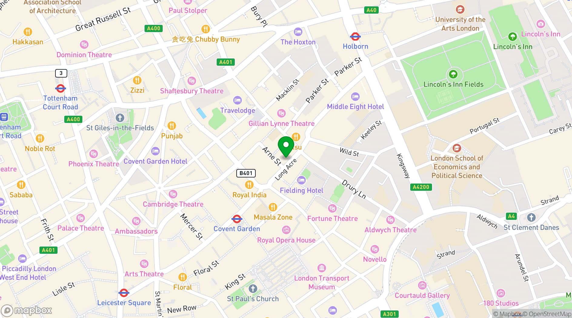 Map showing The Bull & Egret