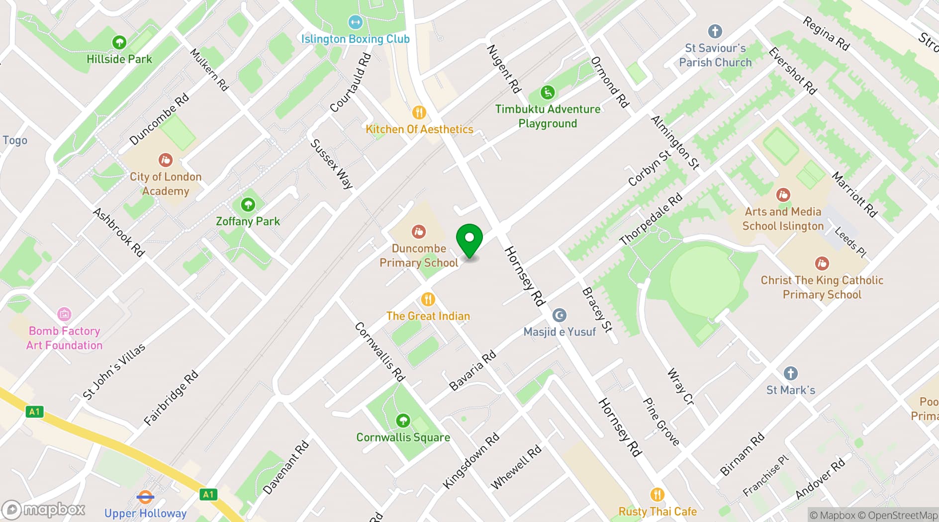 Map showing House of Moon Studio