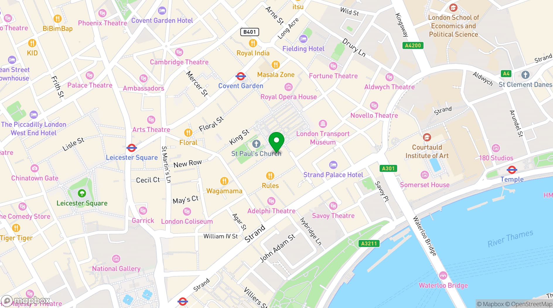 Map showing The Onion Room