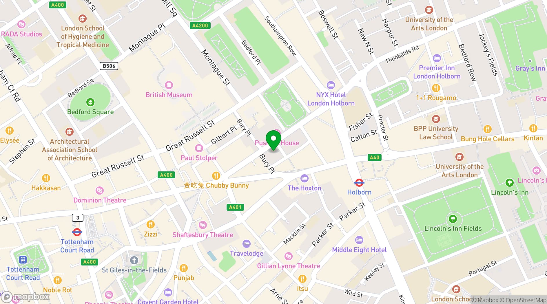 Map showing LABS House Holborn