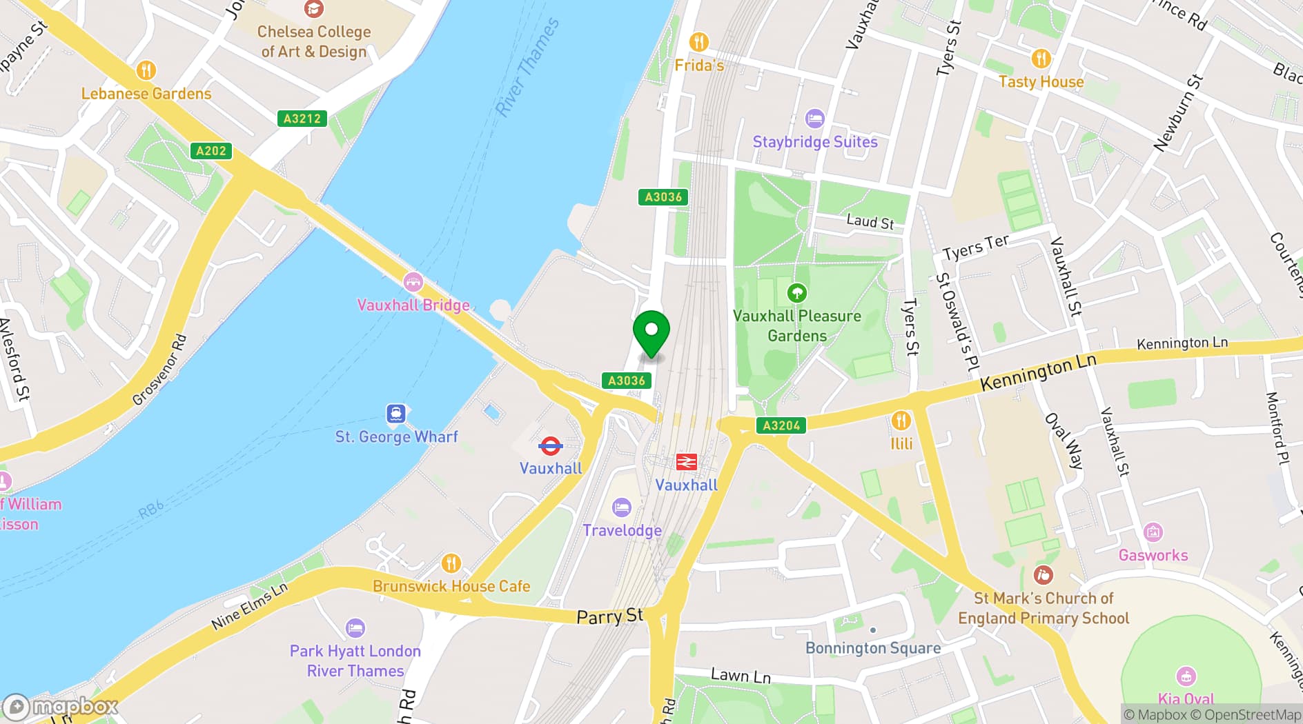 Map showing Bridge Command