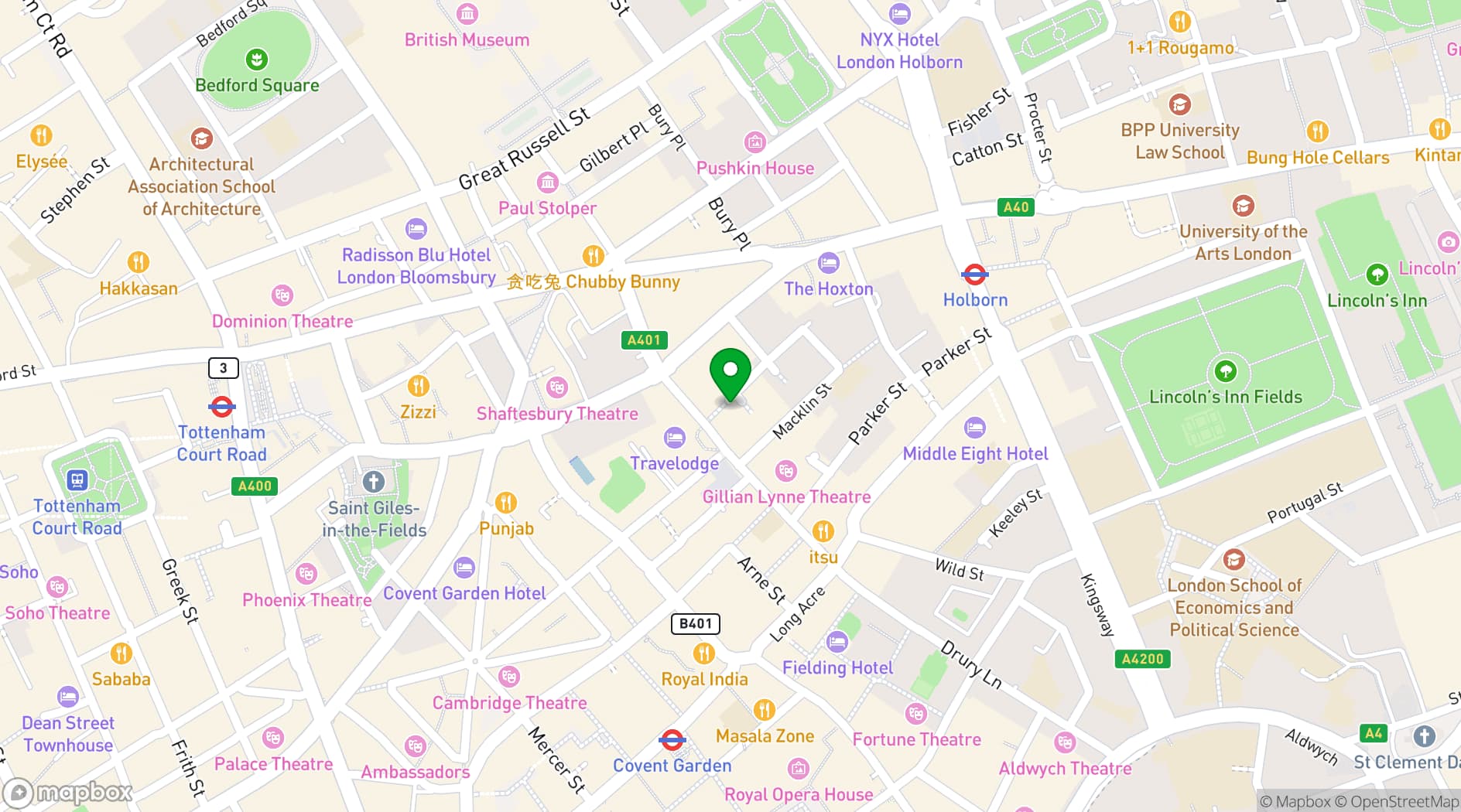 Map showing Winthrop Meeting Room