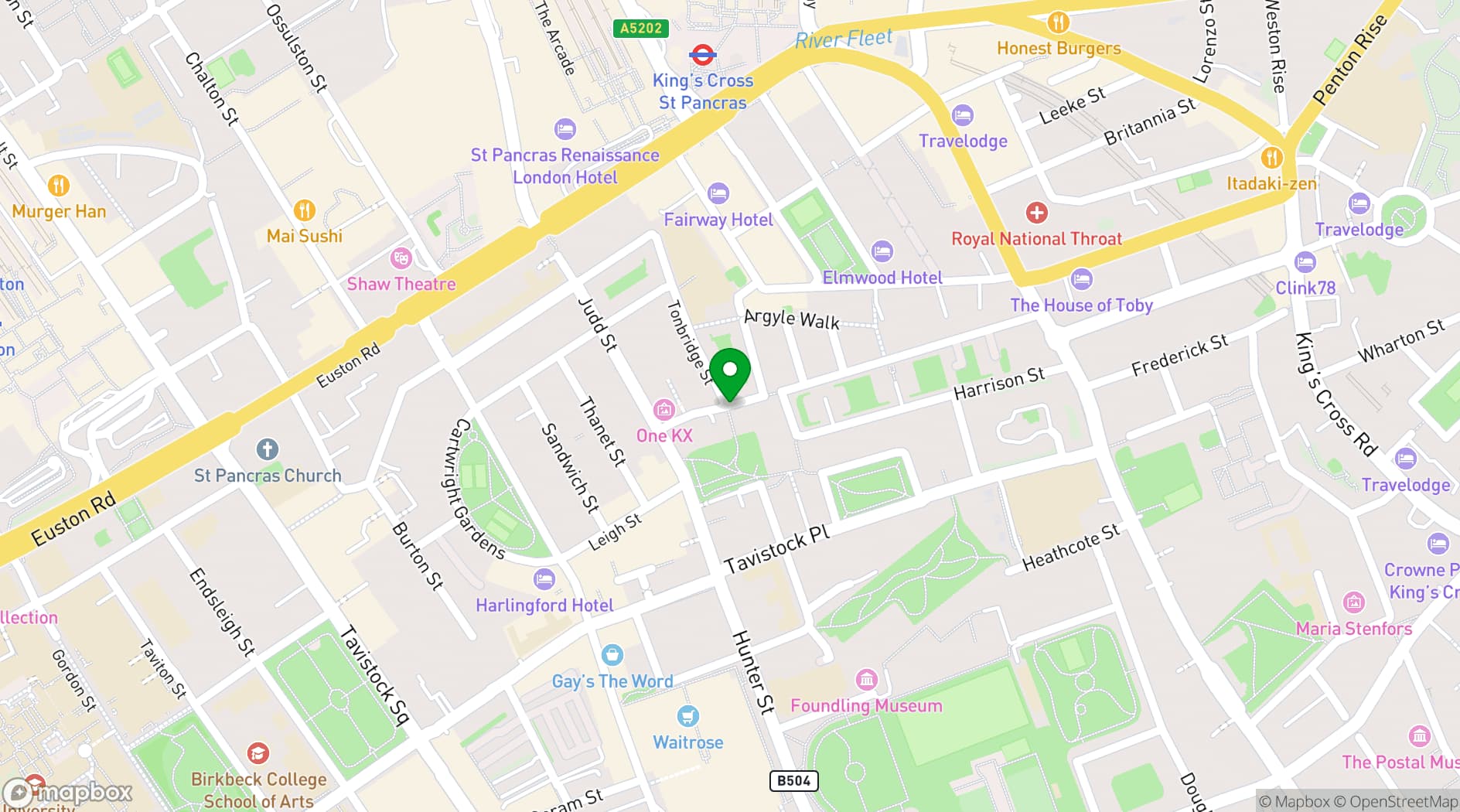 Map showing Cromer Studios