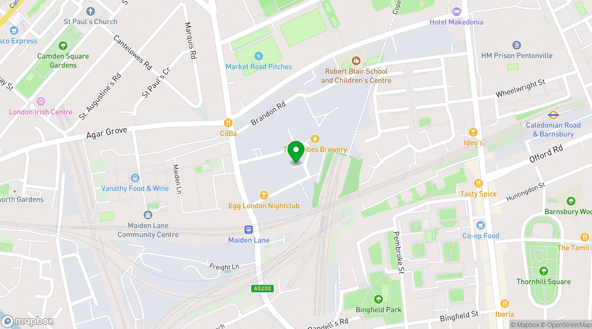 Map showing The Gallery - Tileyard London