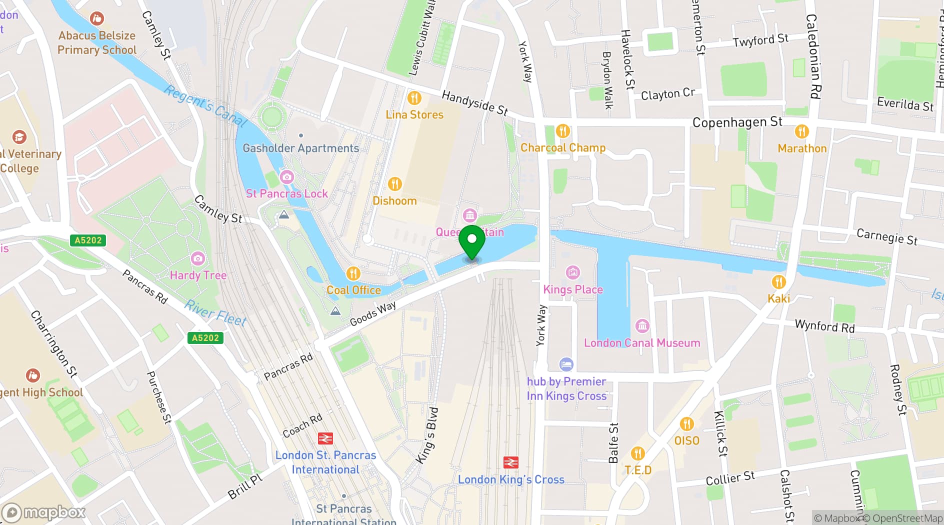 Map showing Floating Garden