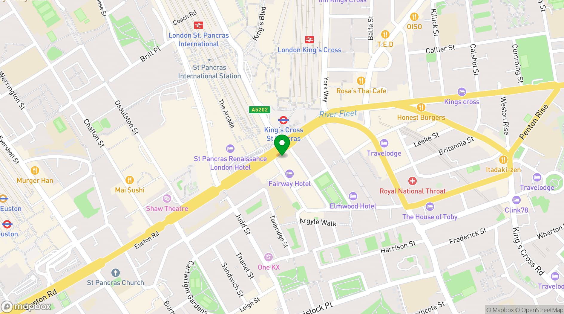 Map showing AW Offices