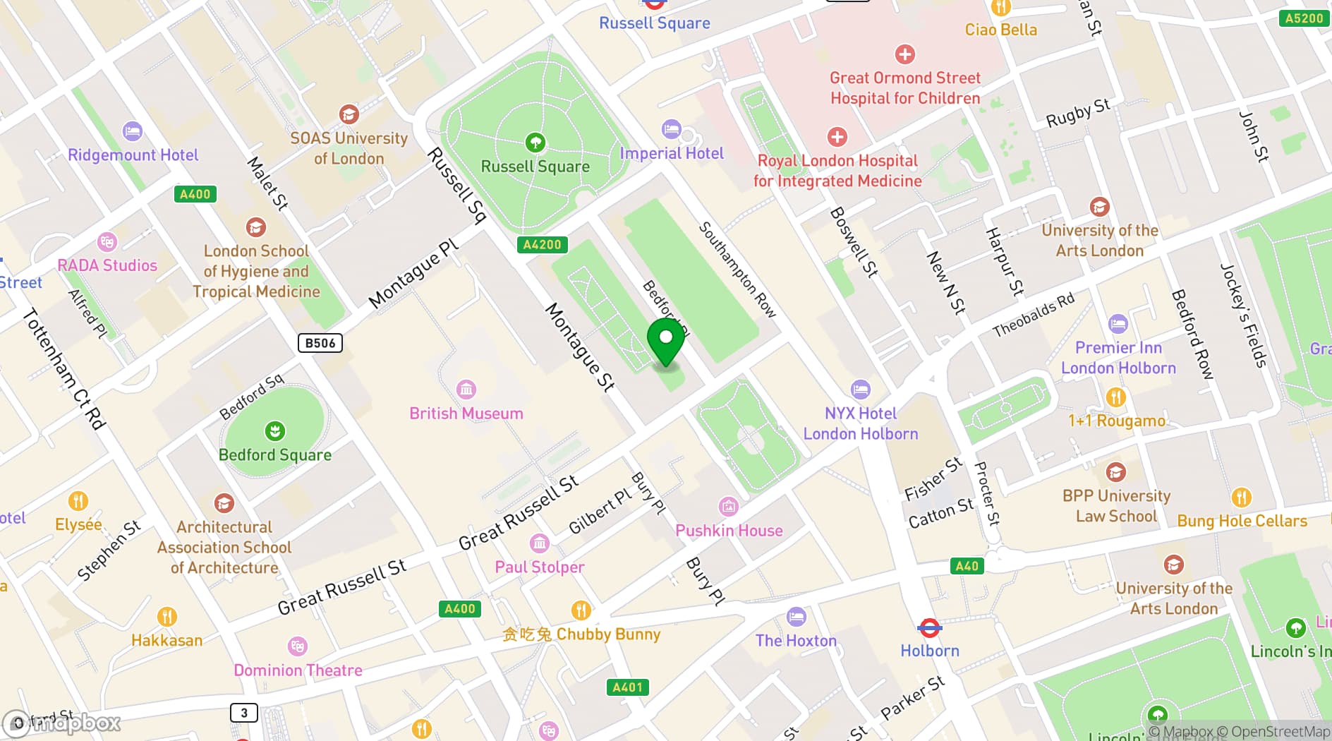 Map showing The Clarendon